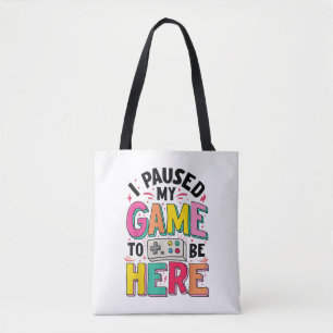 Gamer Girl Ich hielt mein Spiel an, um hier lustig Tasche