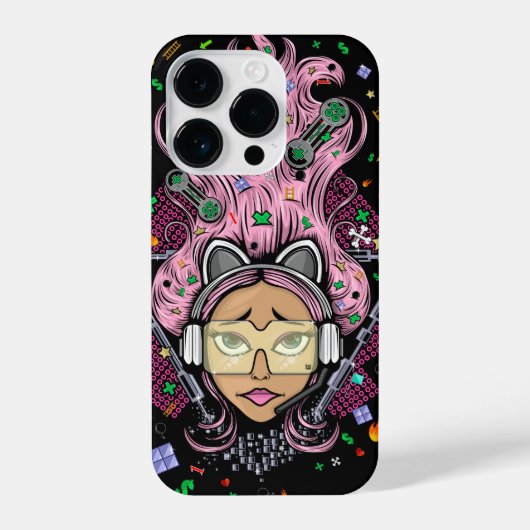 Gamer Girl iPhone Hülle (Rückseite)