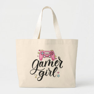 Gamer Girl Jumbo Stoffbeutel