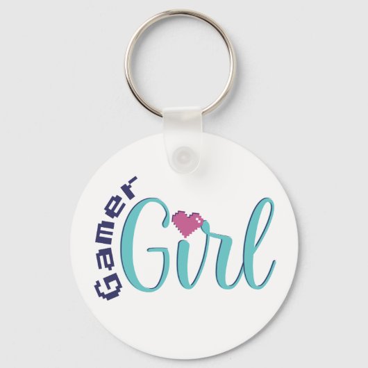 Gamer Girl Keychain - Perfect Gaming Gift Schlüsselanhänger (Vorderseite)