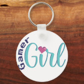 Gamer Girl Keychain - Perfect Gaming Gift Schlüsselanhänger (Rückseite)