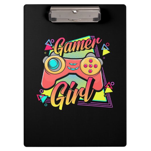 Gamer Girl Klemmbrett (Vorderseite)