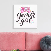 Gamer Girl Leinwanddruck (Insitu (Wohnzimmer))