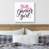 Gamer Girl Leinwanddruck (Insitu (Schlafzimmer))