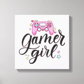 Gamer Girl Leinwanddruck (Vorderseite)