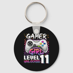 Gamer Girl Level 11 Entsperrtes Videospiel 11. Geb Schlüsselanhänger