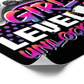 Gamer Girl Level 13 Entsperrtes Videospiel 13. Geb Poster (Ecke)