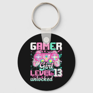 Gamer Girl Level 13 Entsperrtes Videospiel 13. Geb Schlüsselanhänger