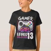 Gamer Girl Level 13 Entsperrtes Videospiel 13. Geb T-Shirt (Vorderseite)