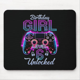 Gamer Girl Level 6 Entsperrtes Video Gaming 6. Geb Mousepad