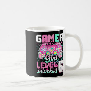 Gamer Girl Level 6 Unlock Video Game 6. Geburtstag Kaffeetasse