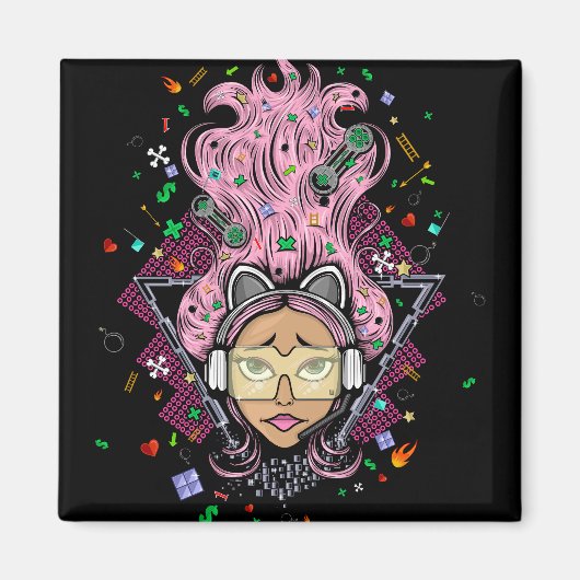 Gamer Girl Magnet (Vorne)