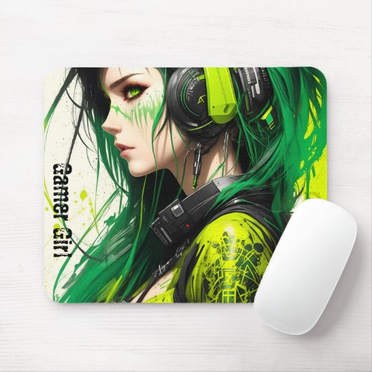 Gamer Girl Mousepad (Mit Mouse)