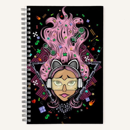 Gamer Girl Notizblock (Vorderseite)