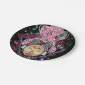 Gamer Girl Pappteller (Schrägansicht)