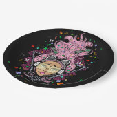 Gamer Girl Pappteller (Schrägansicht)