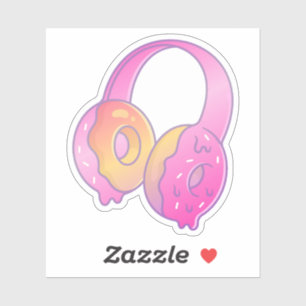 Gamer Girl Pastel Donut Headset Aufkleber