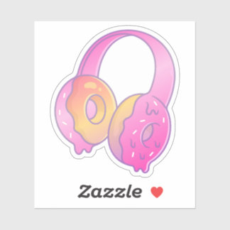 Gamer Girl Pastel Donut Headset Aufkleber