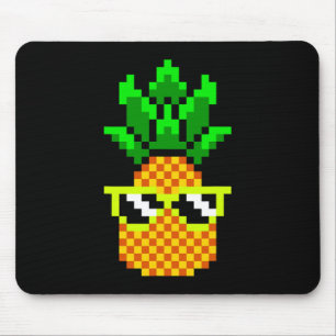 Gamer Girl Pineaple Sungles Retro 8-Bit Video Gam Mousepad