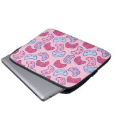 Gamer Girl Pink Cartoon Video Game Controllers Laptopschutzhülle (Vorne Knopf)