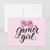 Gamer Girl Postkarte (Vorne/Hinten)