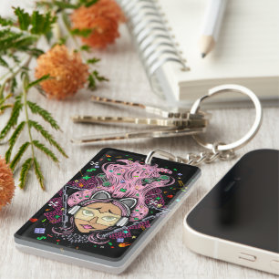 Gamer Girl Schlüsselanhänger