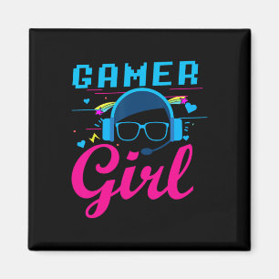 Gamer Girl Shirt Videospielgeschenke für Damen Gam Magnet