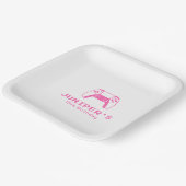 Gamer Girl Simple Pink Birthday Party Pappteller (Gewinkelt)