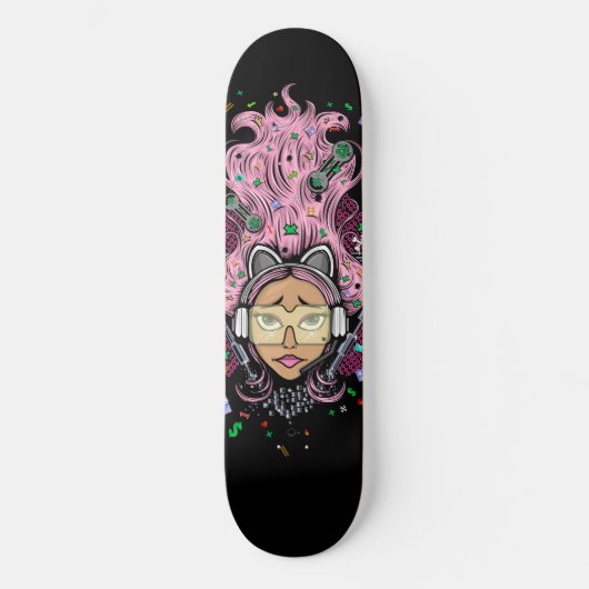 Gamer Girl Skateboard (Vorderseite)