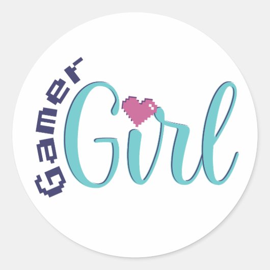 Gamer Girl Sticker - Cute Gaming Gift (Vorderseite)