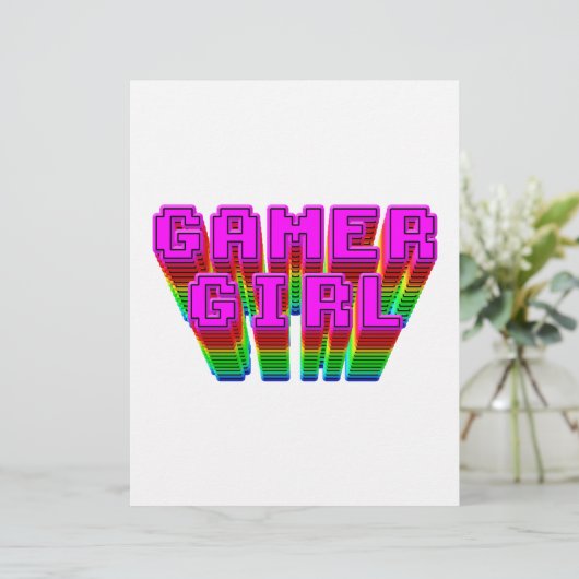 Gamer Girl Text (Stehend Vorderseite)