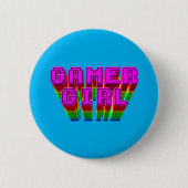 Gamer Girl Text Button (Vorderseite)
