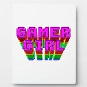 Gamer Girl Text Fotoplatte