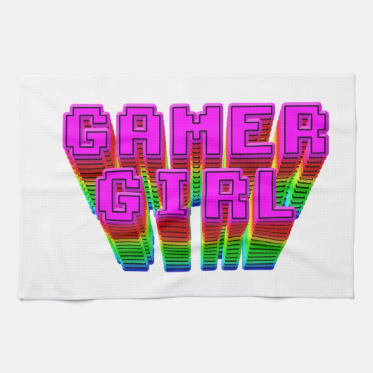 Gamer Girl Text Handtuch (Horizontal)