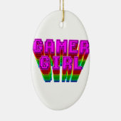 Gamer Girl Text Keramik Ornament (Rechts)