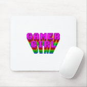 Gamer Girl Text Mousepad (Mit Mouse)