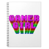 Gamer Girl Text Notizblock (Vorderseite)