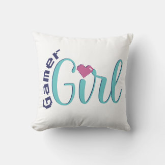 Gamer Girl Throw Pillow - Perfect Gaming Gift Kissen