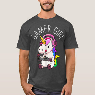 Gamer Girl Unicorn Gaming Niedlich Video Game Gift T-Shirt
