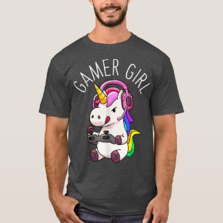 Gamer Girl Unicorn Gaming Niedlich Video Game Gift T-Shirt