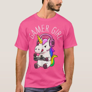 Gamer Girl Unicorn Gaming Niedlich Video Game Gift T-Shirt