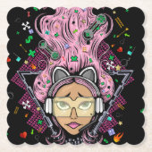 Gamer Girl Untersetzer (Vorderseite)