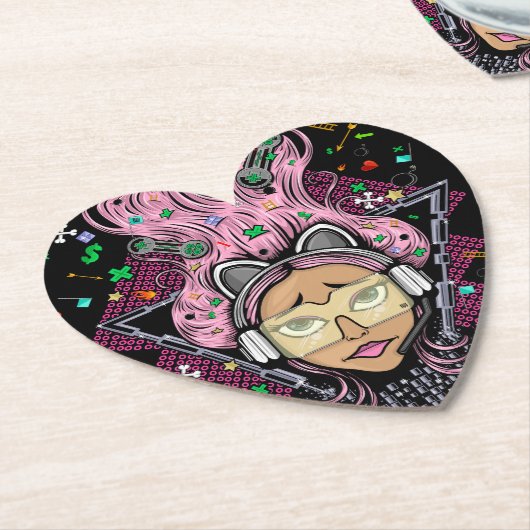 Gamer Girl Untersetzer (angewinkelt)