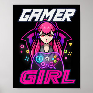 Gamer Girl Video Game Women Gaming Lover Niedliche Poster