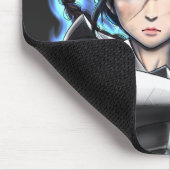 Gamer Girl Warrior Spirit Sword Mousepad (Ecke)