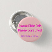 Gamer Girsl Regel Button (Vorne & Hinten)
