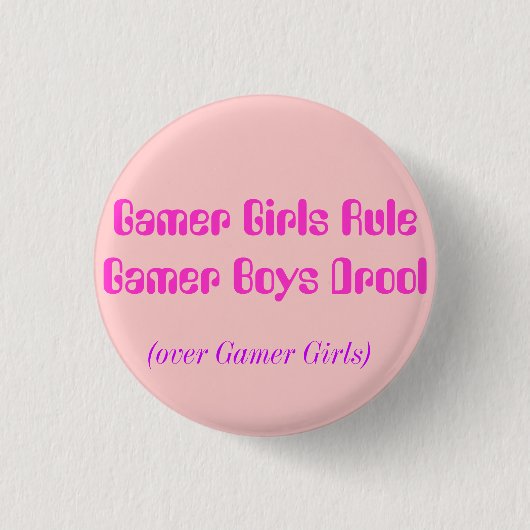 Gamer Girsl Regel Button (Vorderseite)