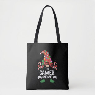 Gamer-Gnom-Büffelkariert passende Familien-Weihnac Tasche