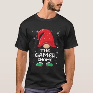 Gamer Gnome Buffalo Kariert Matching Family Christ T-Shirt