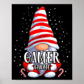 Gamer Gnome Christmas Pajamas Matching Family Grou Poster (Vorne)